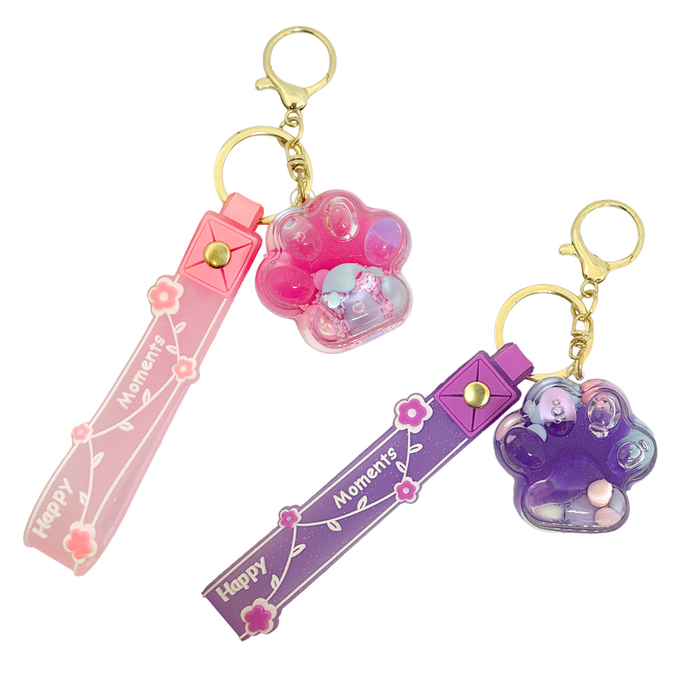 肉球 キーホルダー 液体入り リキッド ゆらゆら かわいい 卸 仕入れ
