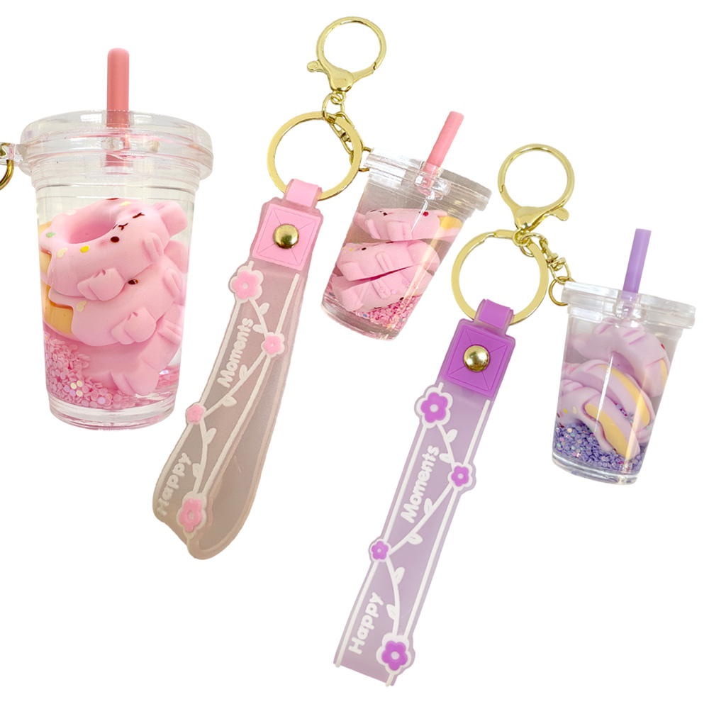 アニマルドーナツ ぷかぷか ドリンク キーホルダー