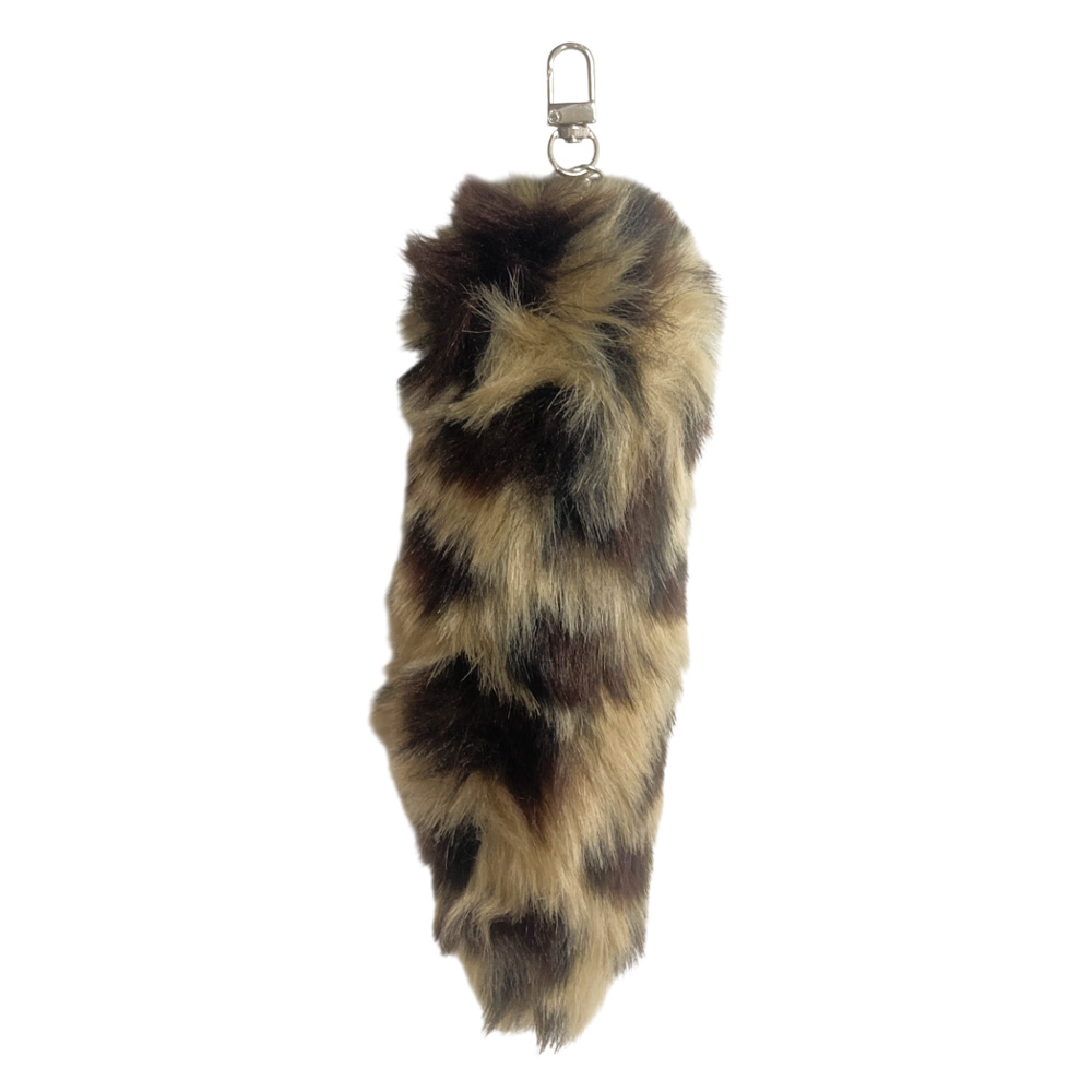 しっぽ キーホルダー ファー キーリング 平成ギャル パステルレインボー キッズ 子ども Y2K