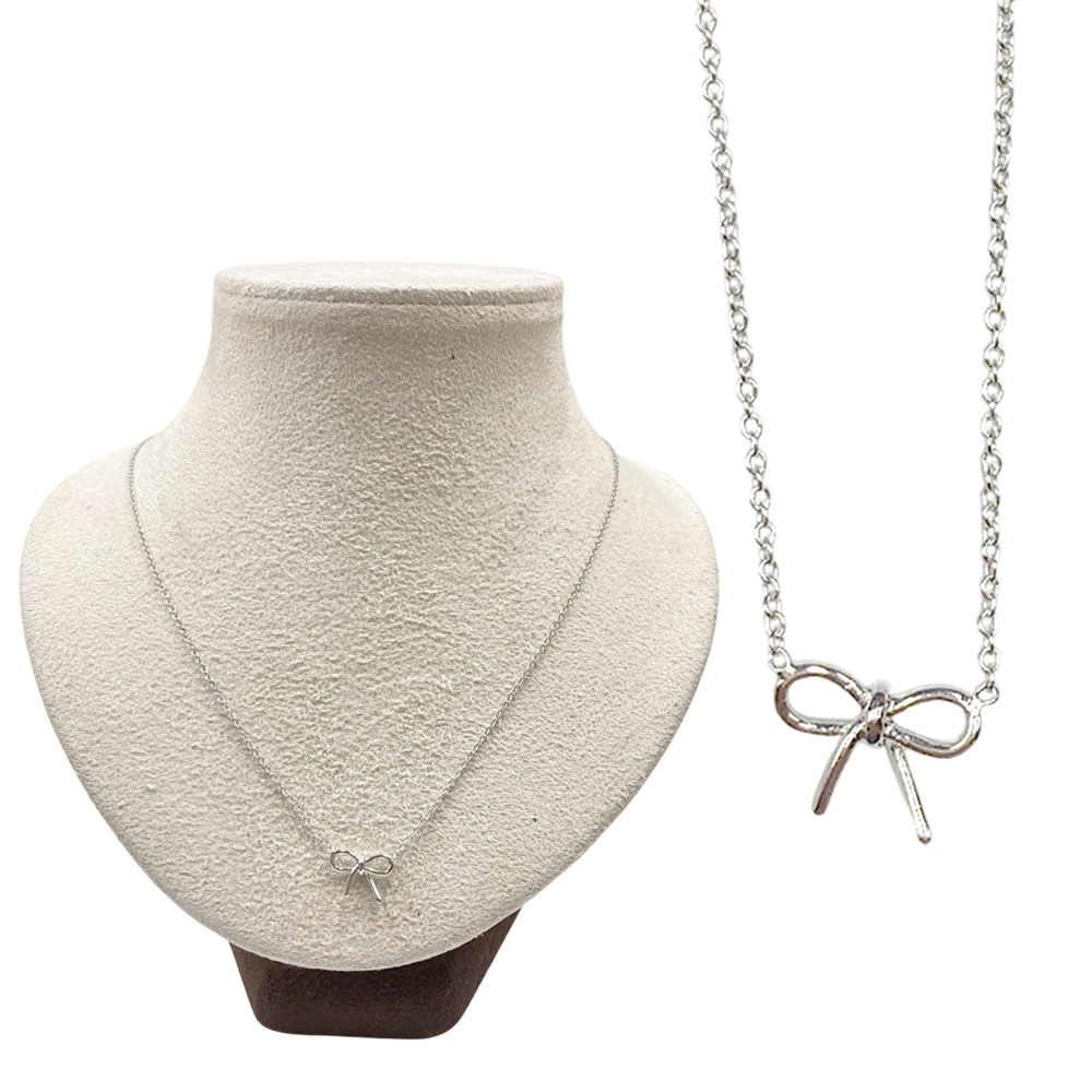 シンプル リボン ネックレス 上品 かわいい レディース 卸 仕入れ