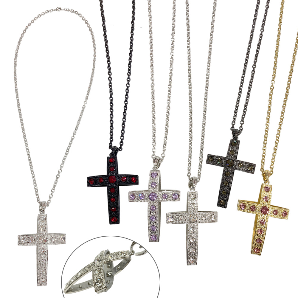 ビッグクロスネックレス ペンダント チェーン 十字架 立体 原宿系 地雷系 コスプレ 仮装 衣装