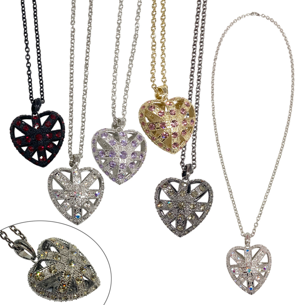 ビッグハートネックレス ペンダント チェーン 立体 原宿系 地雷系 コスプレ 仮装 衣装