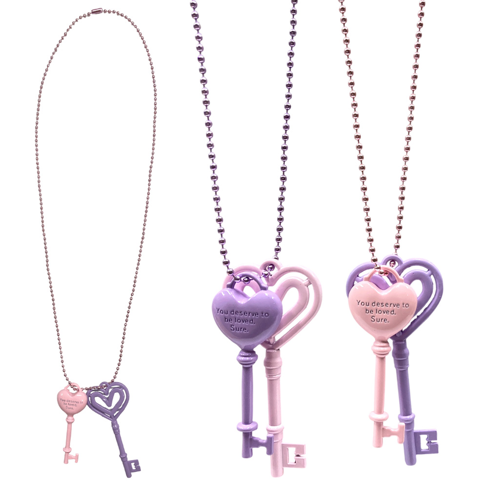 鍵×鍵ネックレス ロングチェーン