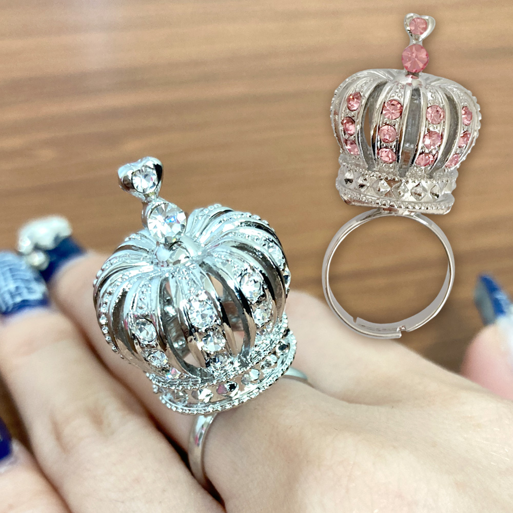 ビッグクラウンリング フリーサイズ 立体 王冠 指輪 ロリータ 原宿系 地雷系 卸 仕入れ