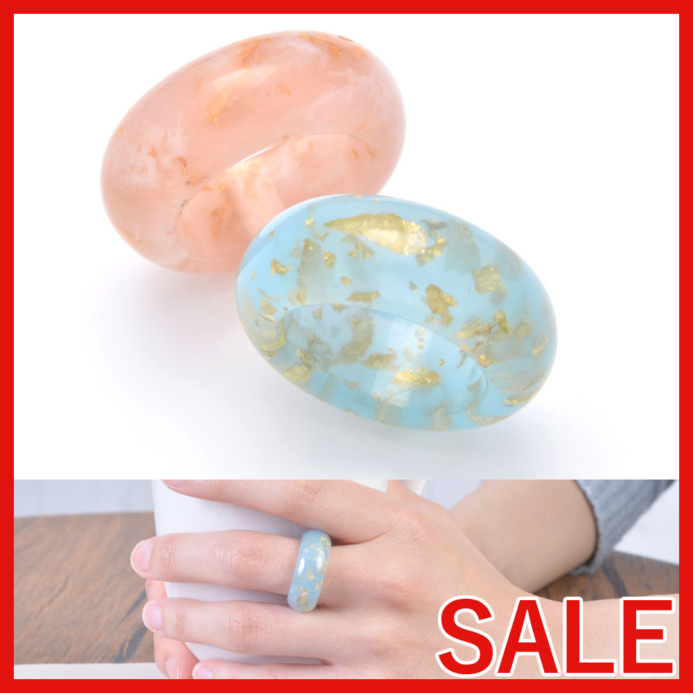【セール SALE】箔入りミルキーカラーボリュームリング