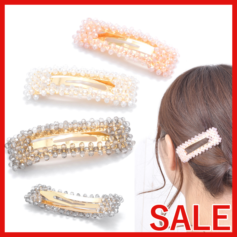 【セール SALE】クリアビーズスクエアスリーピン