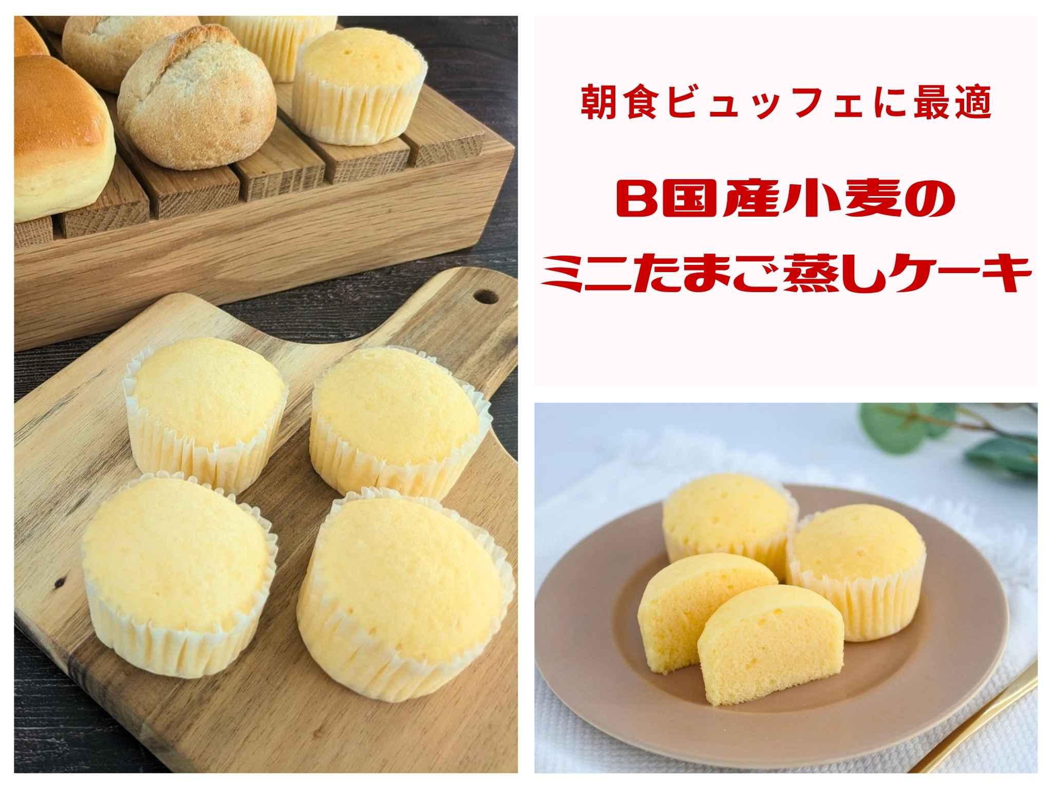 Ｂ国産小麦のミニたまご蒸しケーキ