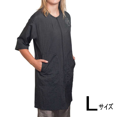 PawBrothers グルーミングジャケット ラインストーン 足跡柄 ブラック Lサイズ