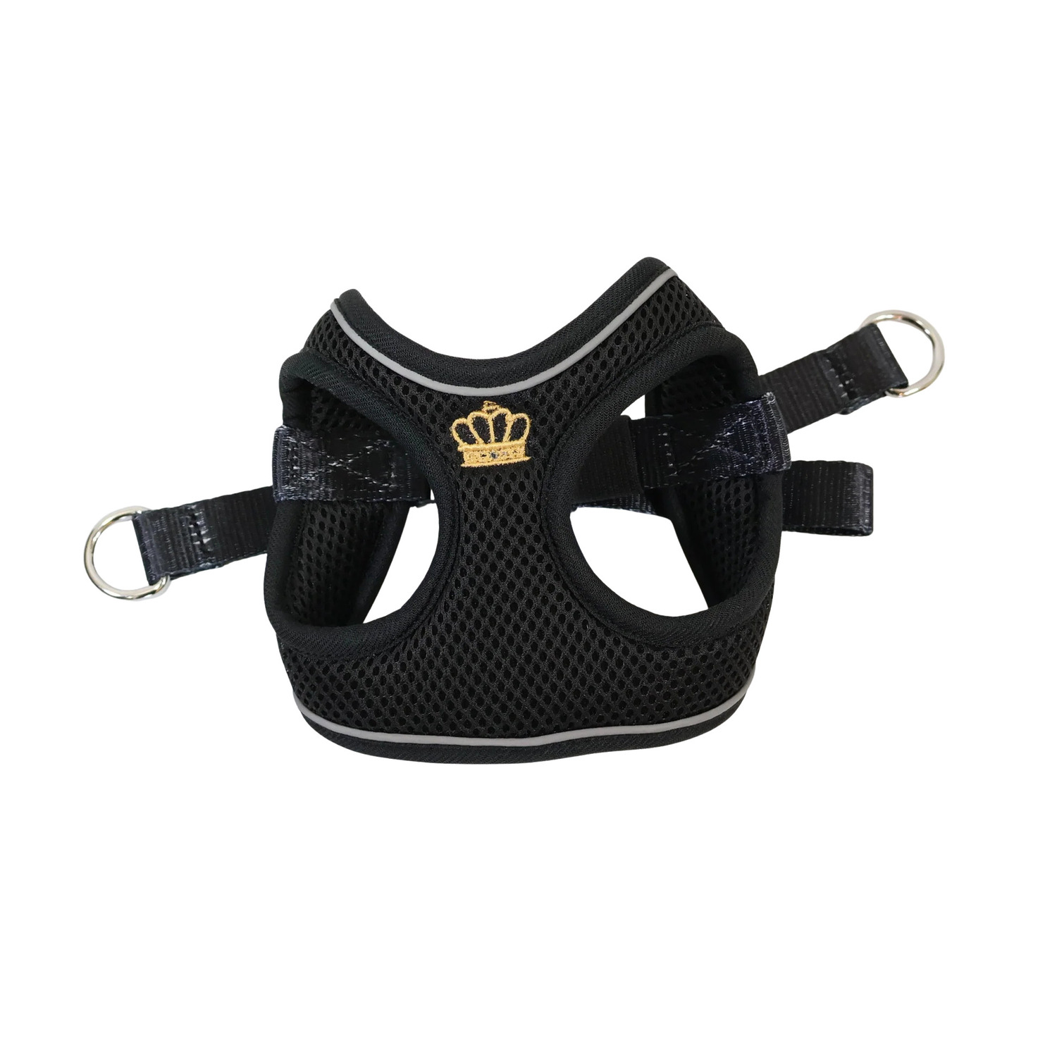 26SS ハーネス王冠ゴールド刺繍無地 ブラック