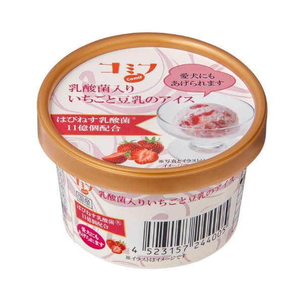 【冷凍・直送】コミフ 乳酸菌入りいちごと豆乳のアイス