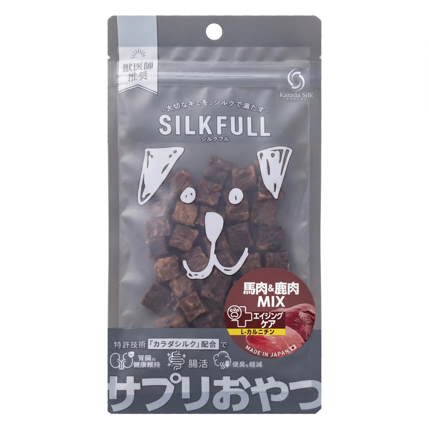 SILKFULL ひとくちサプリおやつ エイジングケア 馬肉＆鹿肉MIX