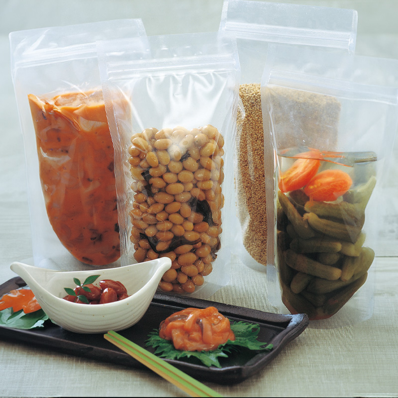 ナイロンポリ Cタイプ｜冷凍・ボイル・液体包装／スタンド袋・チャック付／福助工業