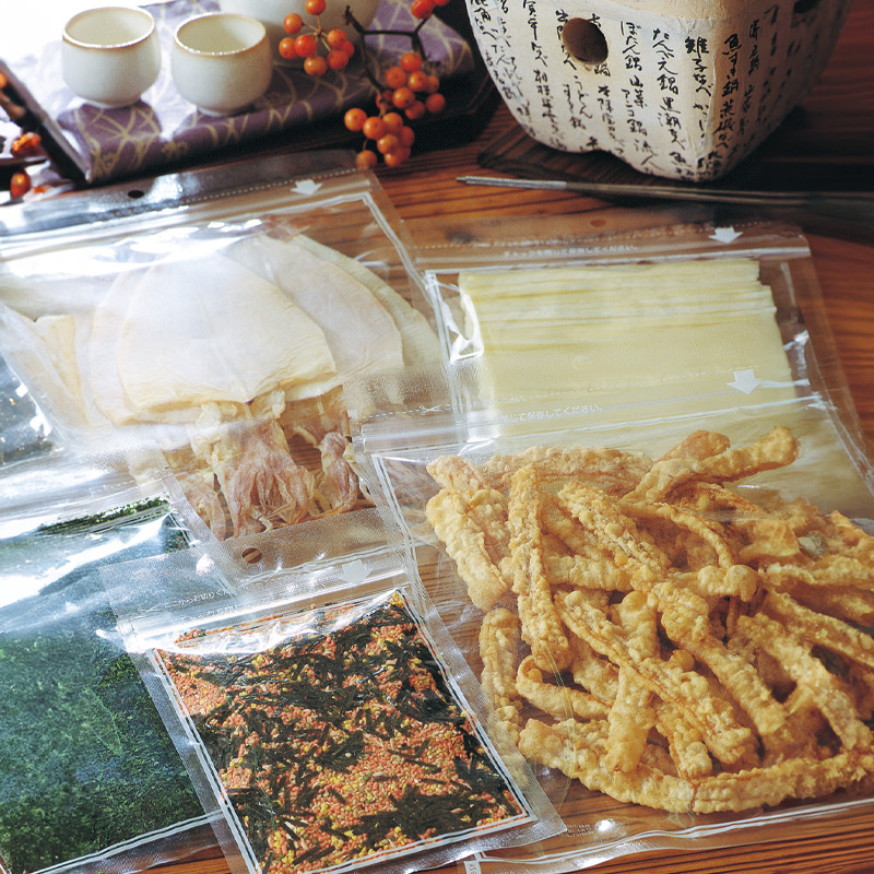 バリア静防OP YZタイプ｜防湿性・静防性・脱酸素剤使用可／フック穴付・チャック付・三方袋／福助工業