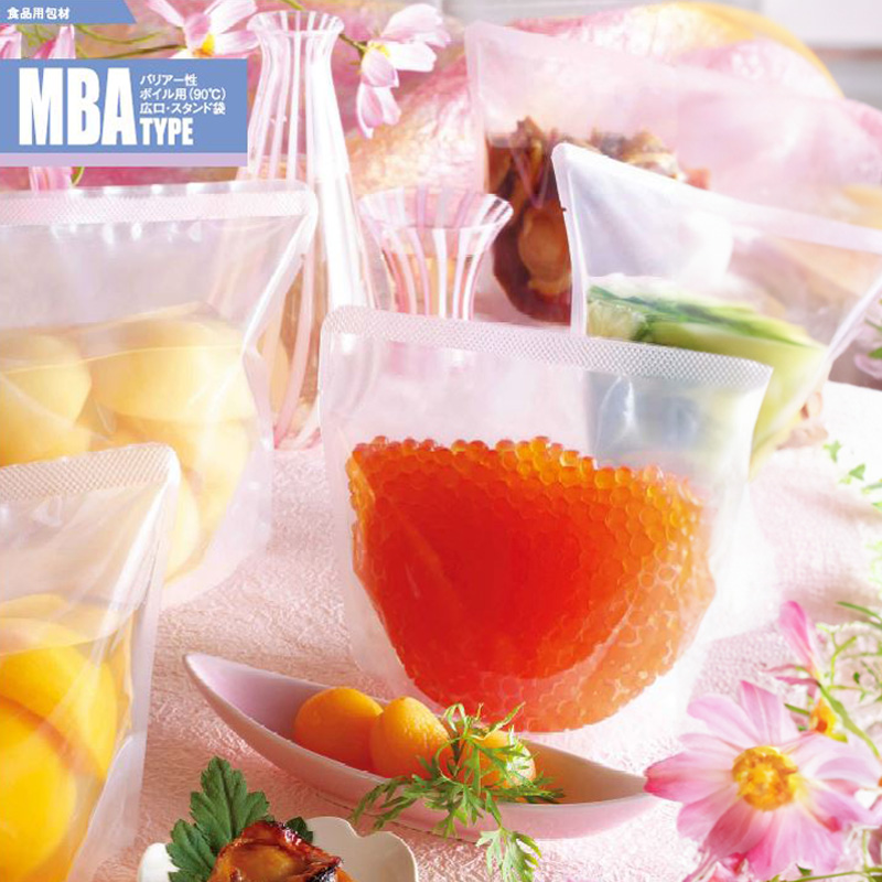 ストロングパック MBA（広口）タイプ｜脱酸素剤使用可・ボイル・冷凍・真空包装・耐衝撃性・耐摩耗性／広口／スタンド袋／明和産商