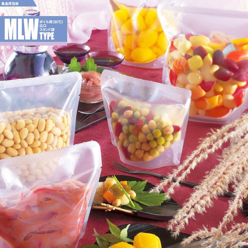 ストロングパック MLWタイプ｜ボイル・冷凍・真空包装・耐衝撃性・耐摩耗性／広口／スタンド袋／明和産商