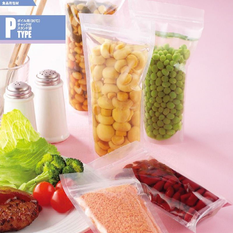 ストロングパック Pタイプ｜ボイル・冷凍・真空包装・耐衝撃性・耐摩耗性／チャック付／スタンド袋／明和産商