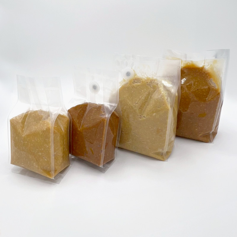 味噌用ガゼット袋 Tタイプ｜ガスバリア性・脱酸素剤使用可／味噌／バルブ付あり／ガゼット袋／押尾産業