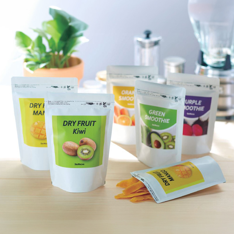 エコバリアペーパー（EBP）｜脱酸素剤使用可・防湿性・遮光性／チャック付／紙基材・白／スタンド袋／セイニチ