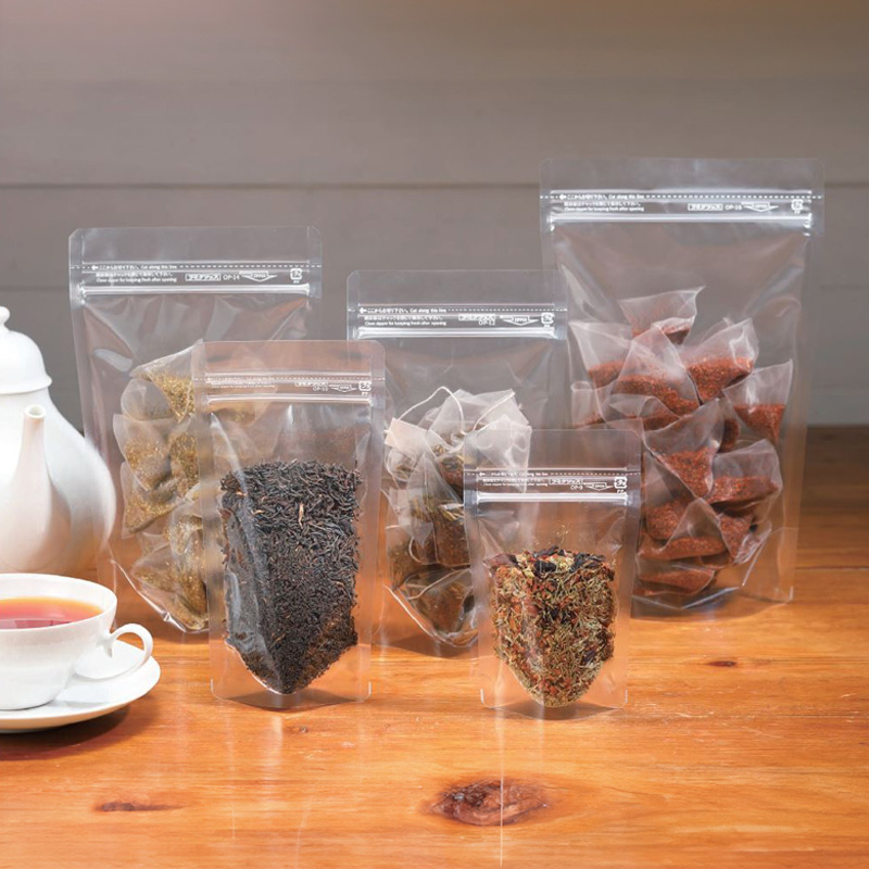 ラミグリップ スタンドパック OPタイプ｜防湿性／易カット性／チャック付／スタンド袋／セイニチ