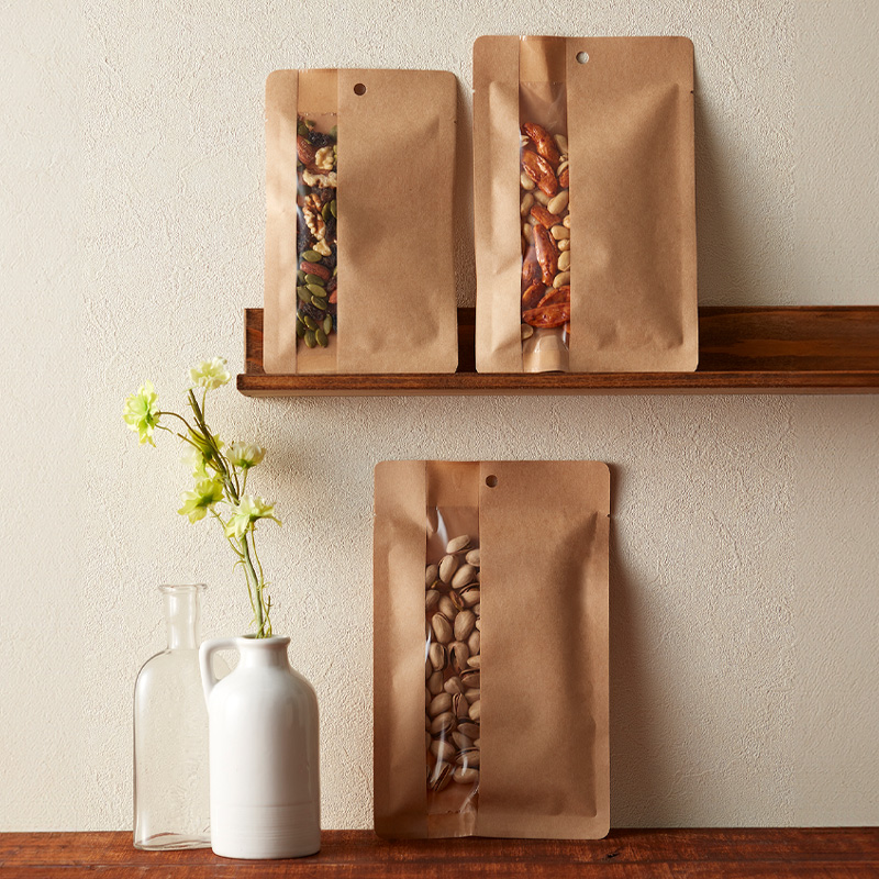 CSFタイプ｜脱酸素剤使用可・防湿性／クラフト紙／フック穴付／三方袋／ベリーパック