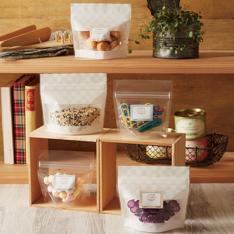 DTQ・DWQタイプ｜脱酸素剤使用可・防湿性／白／チャック付／スタンド袋／ベリーパック