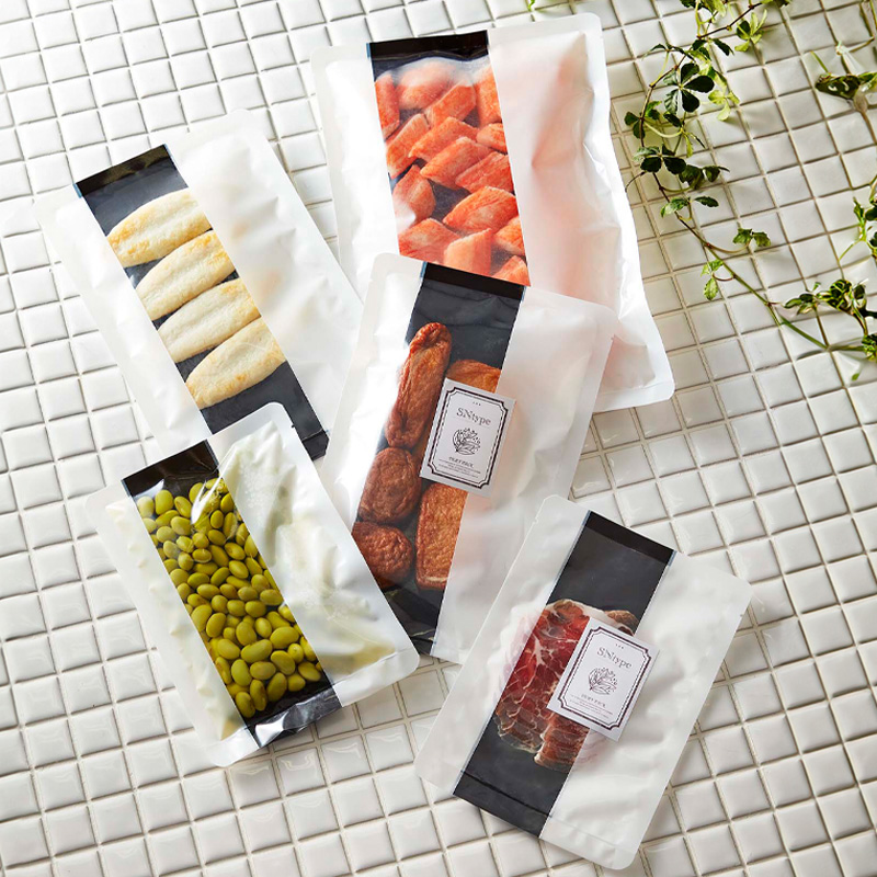 SNタイプ｜脱酸素剤使用可・ボイル・冷凍・真空包装／白黒／三方袋／ベリーパック