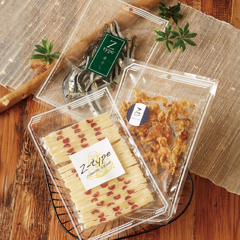 Zタイプ｜脱酸素剤使用可・防湿性／フック穴付／三方袋／ベリーパック