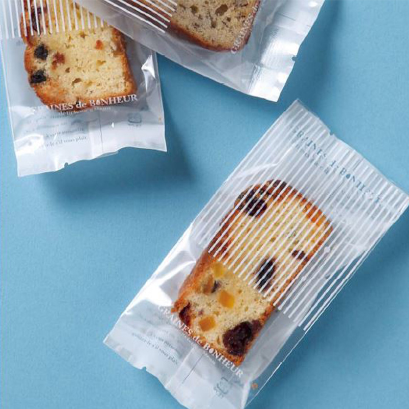 菓子個包装袋 ボヌール GZ｜脱酸素剤使用可・防湿性／透明に印刷有／茶・白／合掌ガゼット袋／ヤマニパッケージ