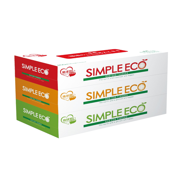 シンプルエコ BOXティッシュ 100W 3P