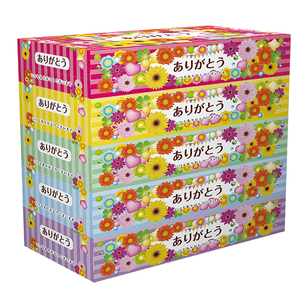 ありがとう BOXティッシュ 150W 5P