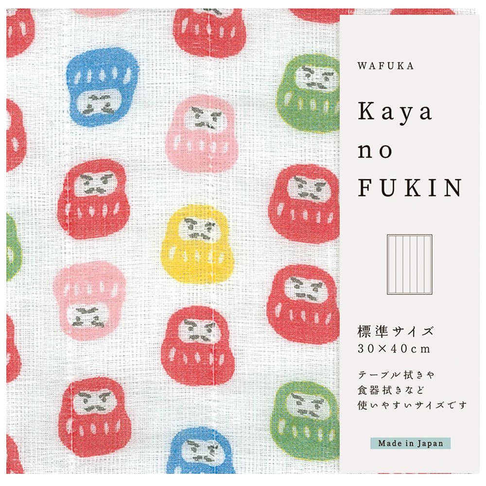 Kaya no FUKIN 標準サイズ 【 カラフルだるま】