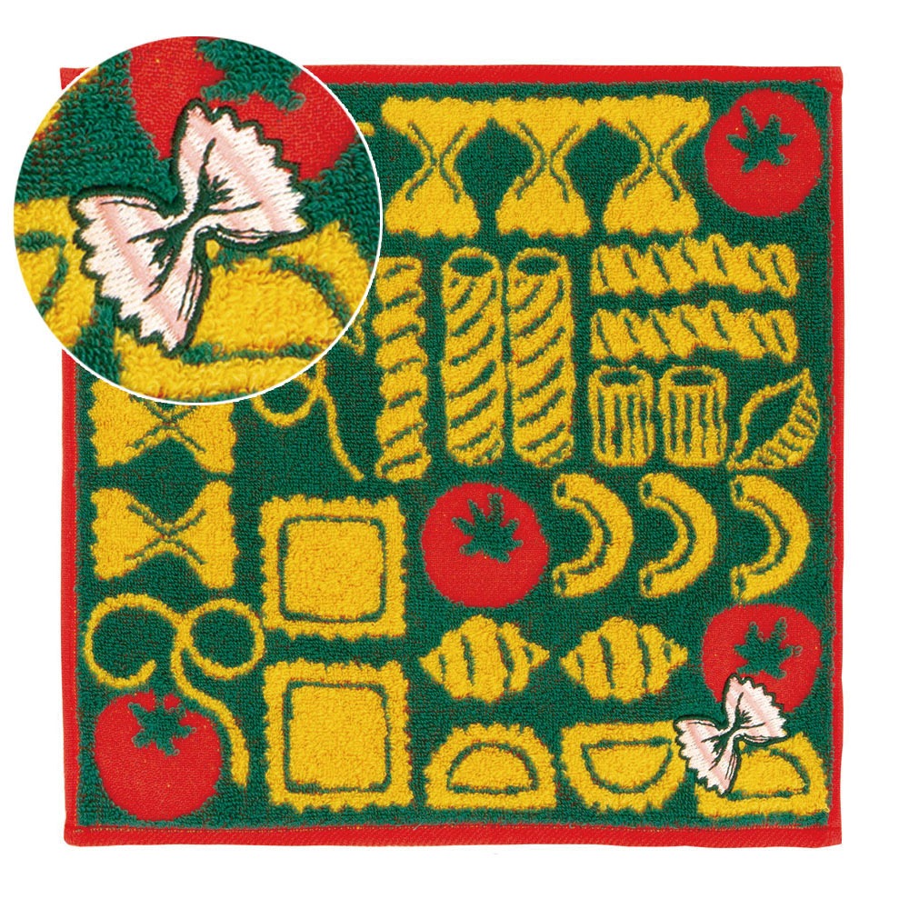 Meets! ジャガードタオルハンカチ(今治タオル) GuuGuuシリーズ【 トマトパスタ 】