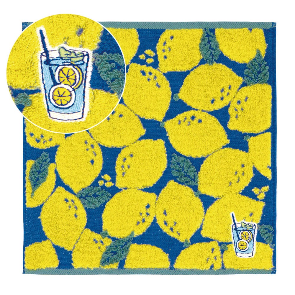 Meets! ジャガードタオルハンカチ(今治タオル) GuuGuuシリーズ【 レモン 】