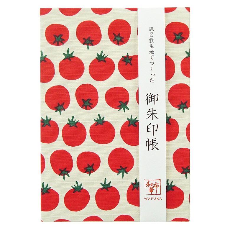 風呂敷生地でつくった御朱印帳 和布華【 トマトドット 】
