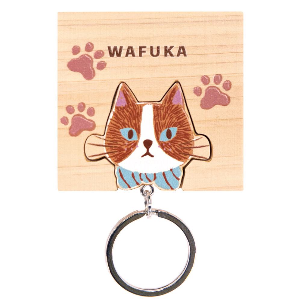 ヒノキキーリング 【ねこ】Hinoki Keyring