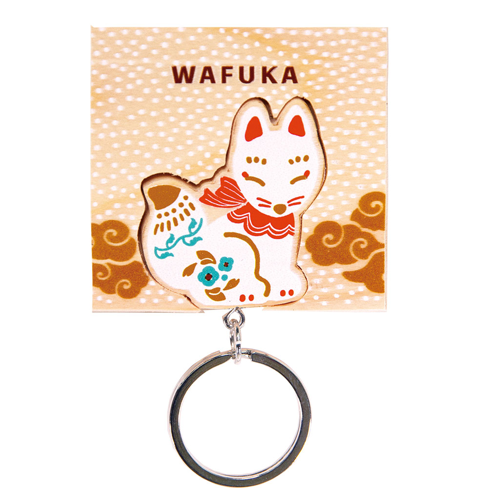 ヒノキキーリング 【赤い狐】Hinoki Keyring