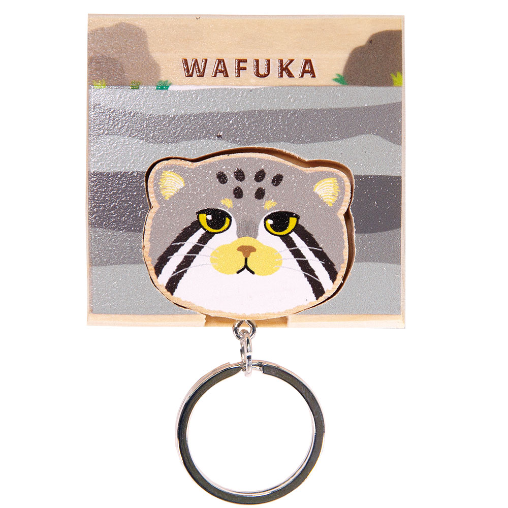 ヒノキキーリング 【マヌルネコ】Hinoki Keyring