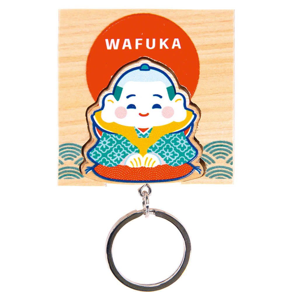 ヒノキキーリング 【福助】Hinoki Keyring
