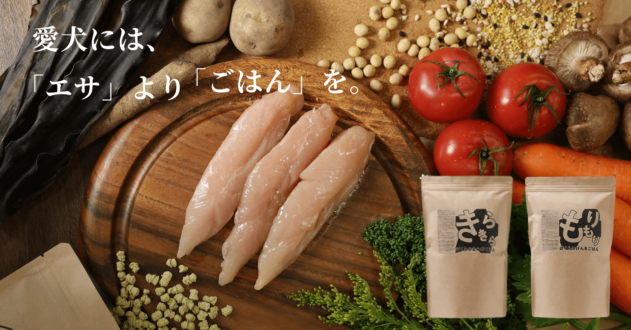 愛犬にはエサよりごはんを