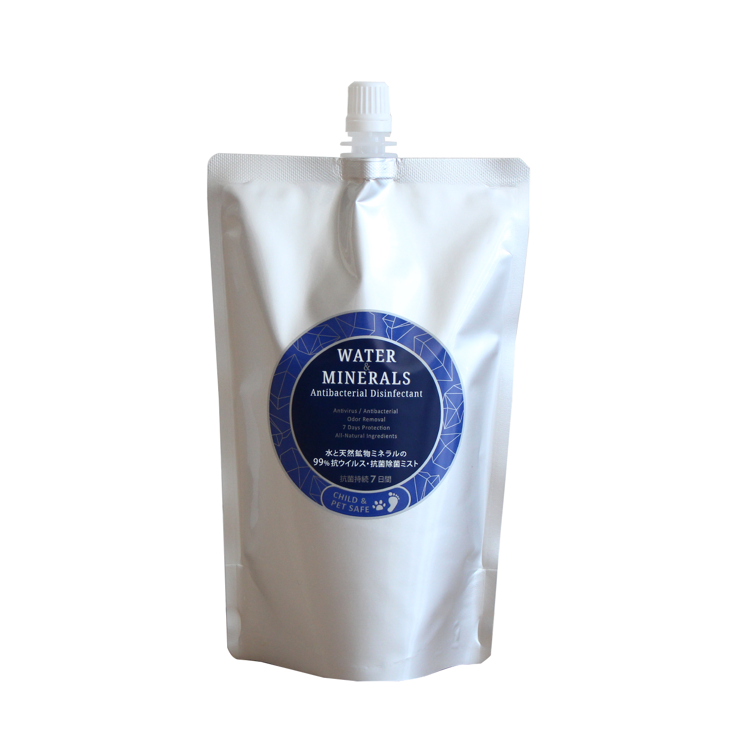 水と天然鉱物ミネラルの99%抗ウィルス・抗菌除菌ミスト　詰替え