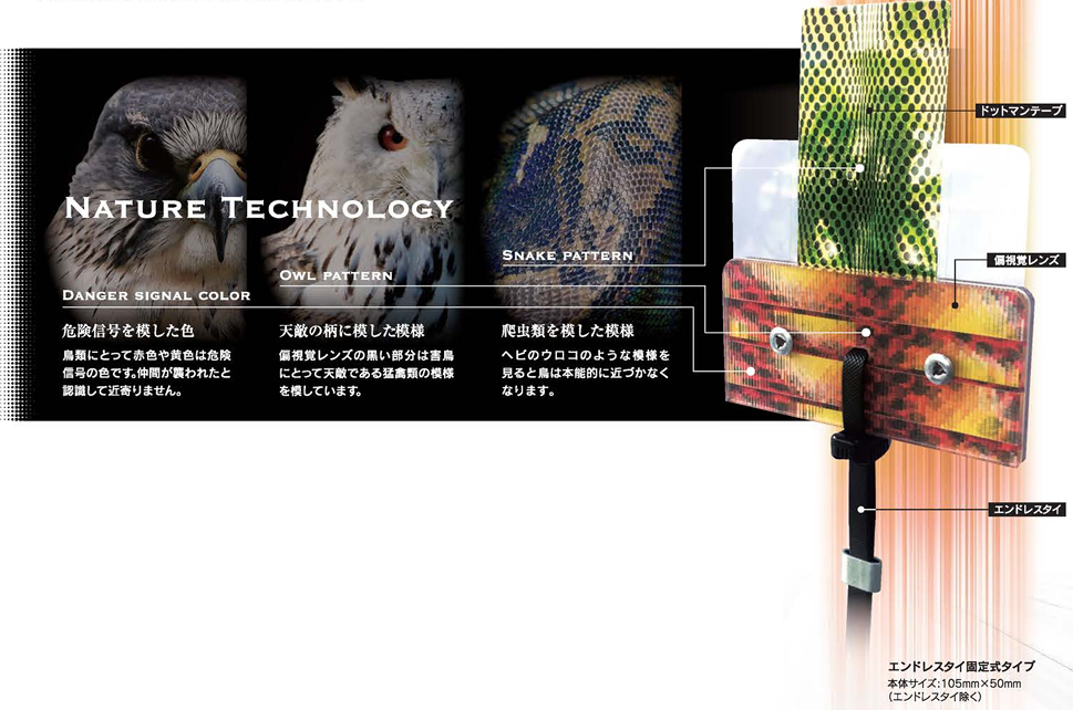 鳥害対策用品　撃退ドットマン