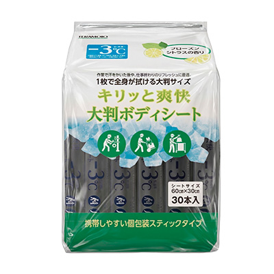 テラモト　キリッと爽快大判ボディシート　個包装30袋入×12袋