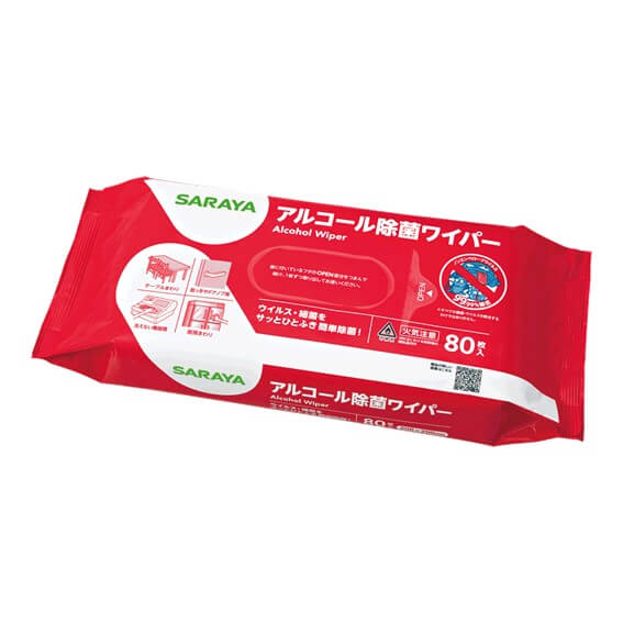 サラヤ　アルコール除菌ワイパー （80枚入）