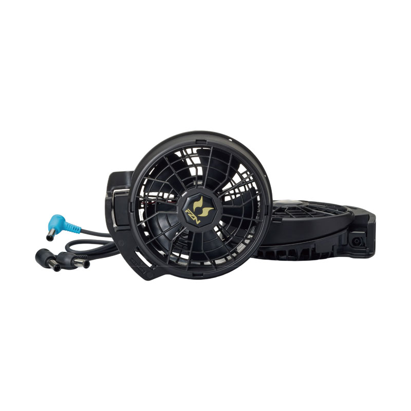 ファン付き衣類用ファン　ファン2個・ケーブルセット24V