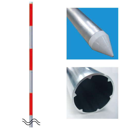 アルミ製スノーポール(10本1組)　2m