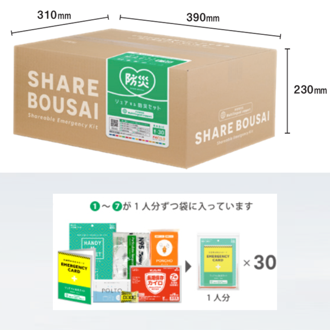 シェアする防災セット　BASIC30人用（TFR0030）