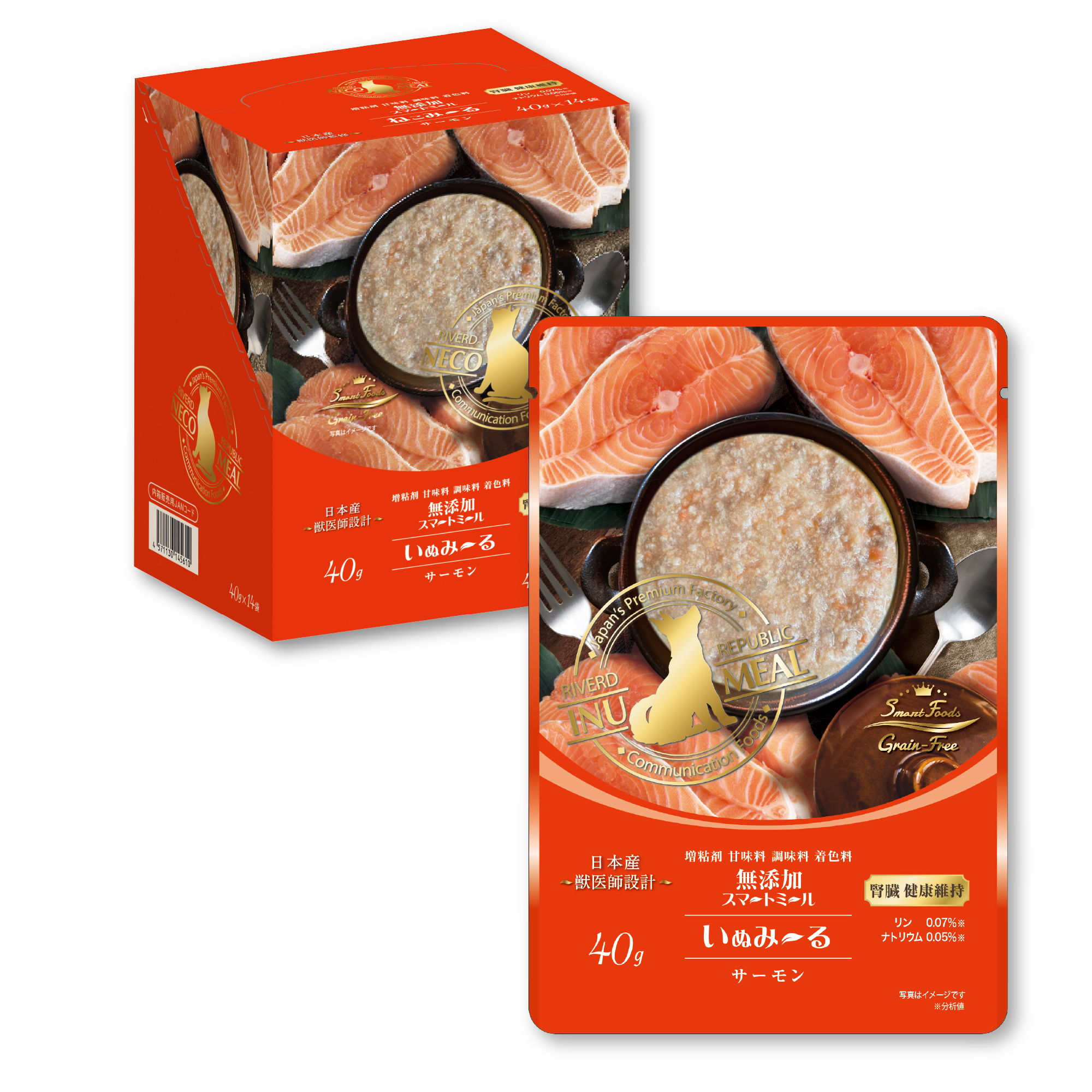 いぬみ～る 腎臓健康維持　サーモン 40g×14pc
