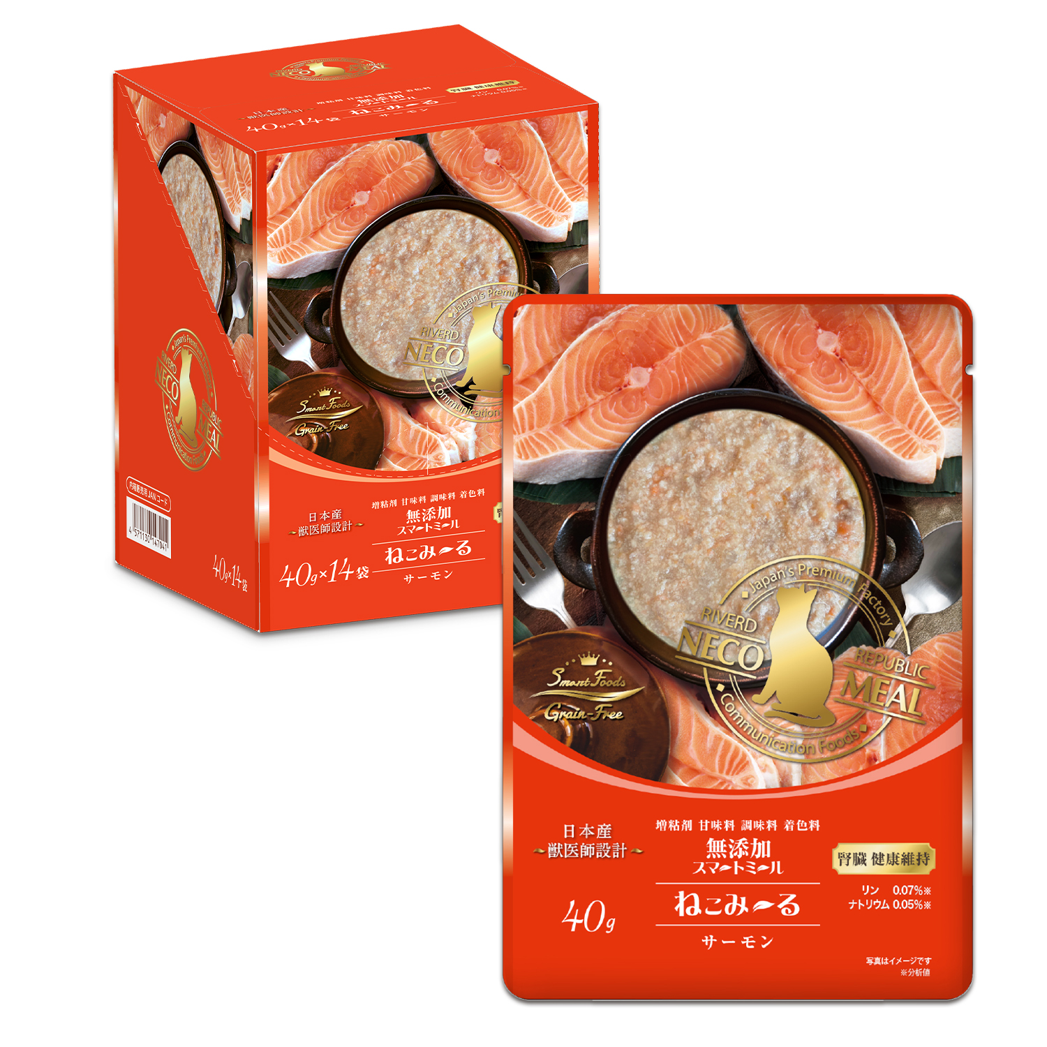 ねこみ～る 腎臓健康維持 サーモン 40g×14pc