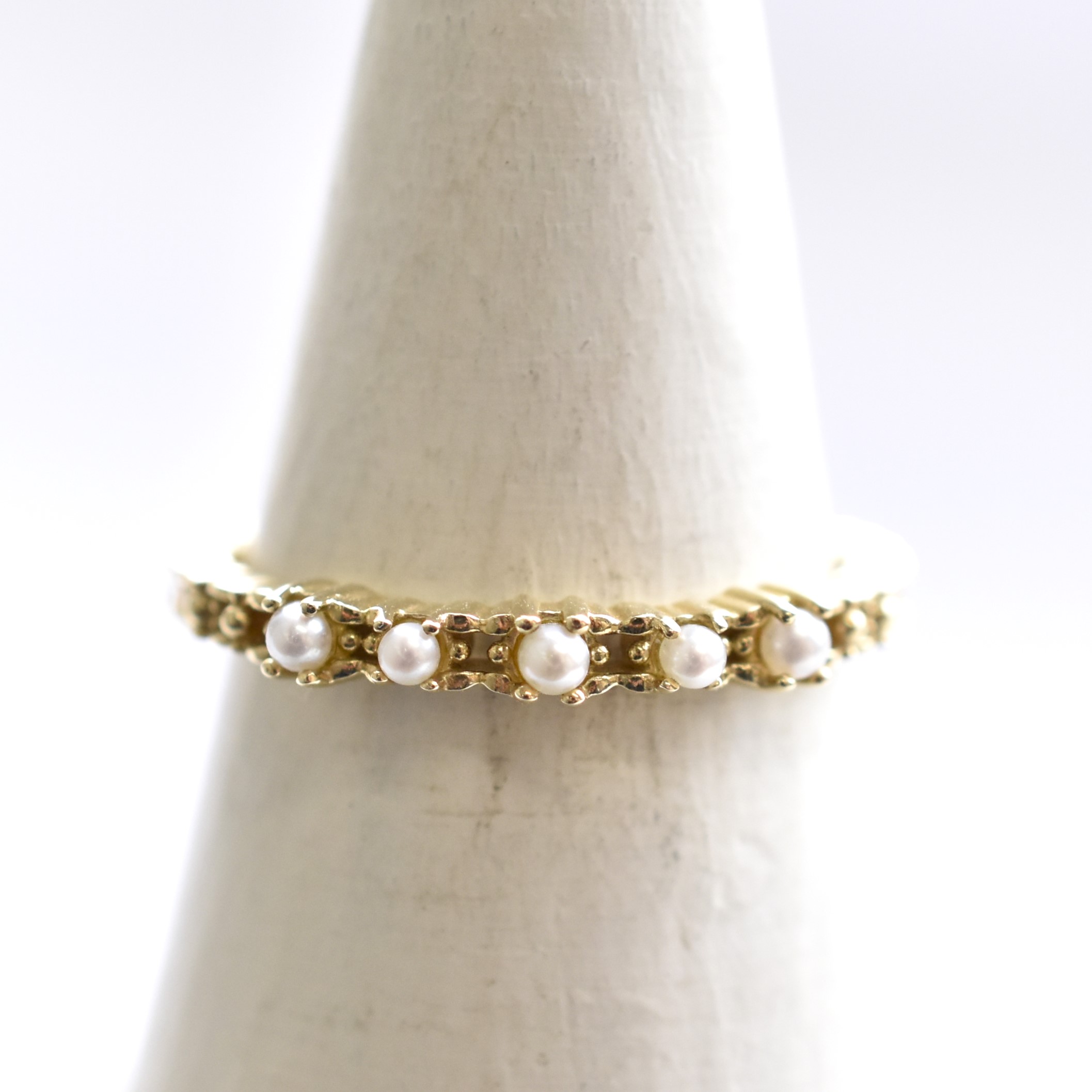 【109R0192】K10YG　淡水珍珠　戒指（淡水パール　リング）