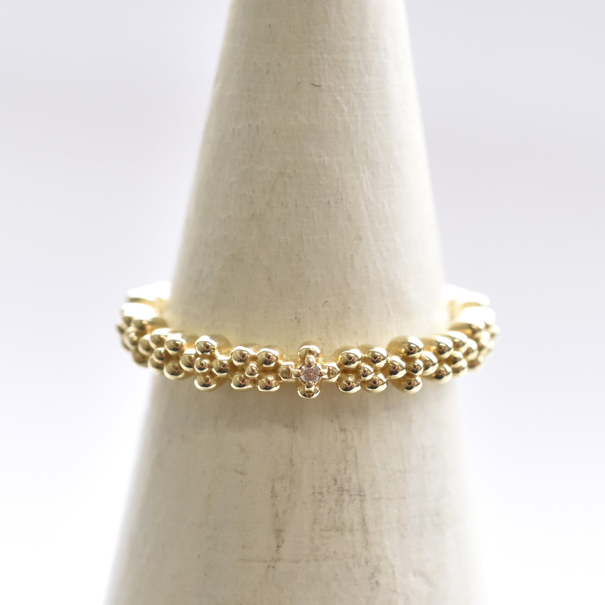 【109R0270】K10YG　鑽石　戒指(尾戒)（ダイヤモンド　ピンキーリング）